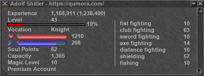 Signature for player Adolf Shitler