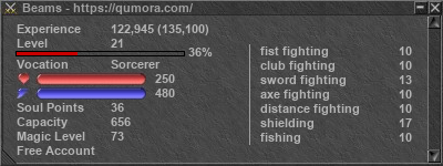 Signature for player Beams