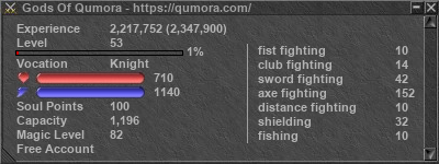 Signature for player Gods Of Qumora