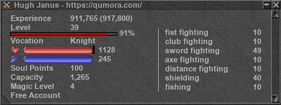 Signature for player Hugh Janus