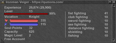 Signature for player Ironman Veiger