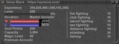 Signature for player Sirius Black